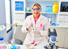 pharmacist in the laboratory